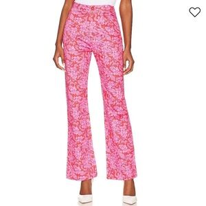 ROLLA'S Ivy Floral Bootcut pants in Fuschia Scarlet size small (8/S) NWOT